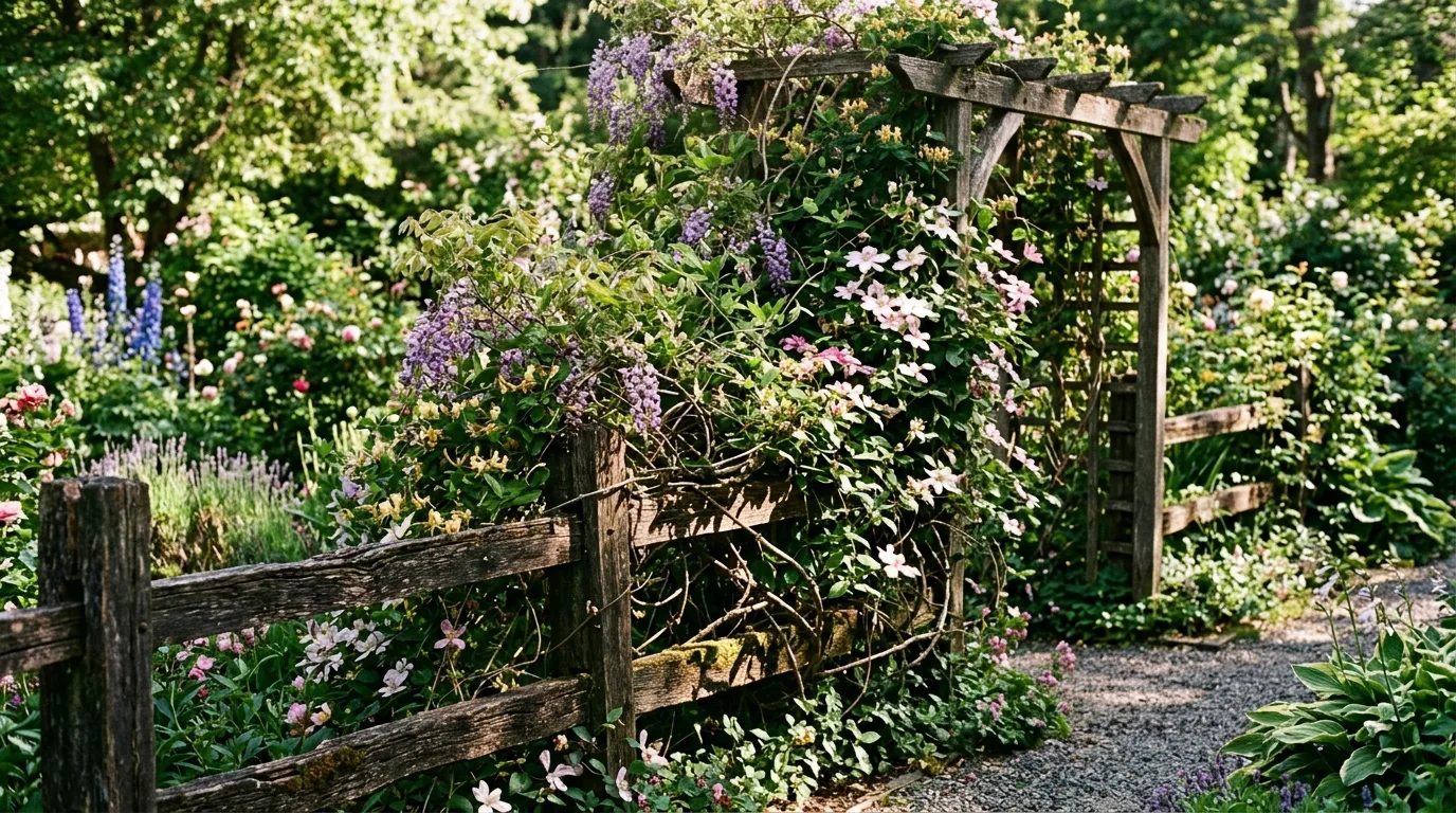 Creeping Vines on Rustic Structures